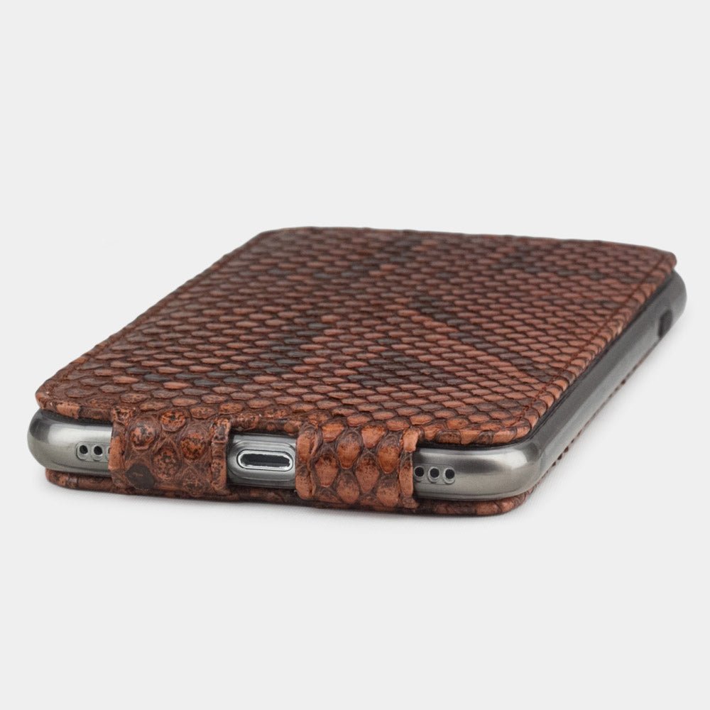 Leather Case iPhone SE Leather Python Gold | Marcel Robert - 3