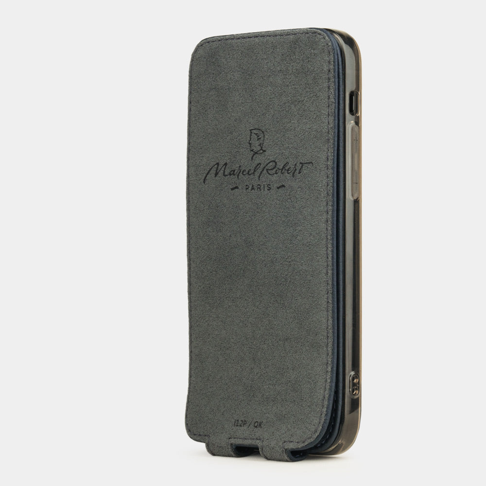 Premium Leather Case iPhone 12 Pro Blue | Marcel Robert - 4
