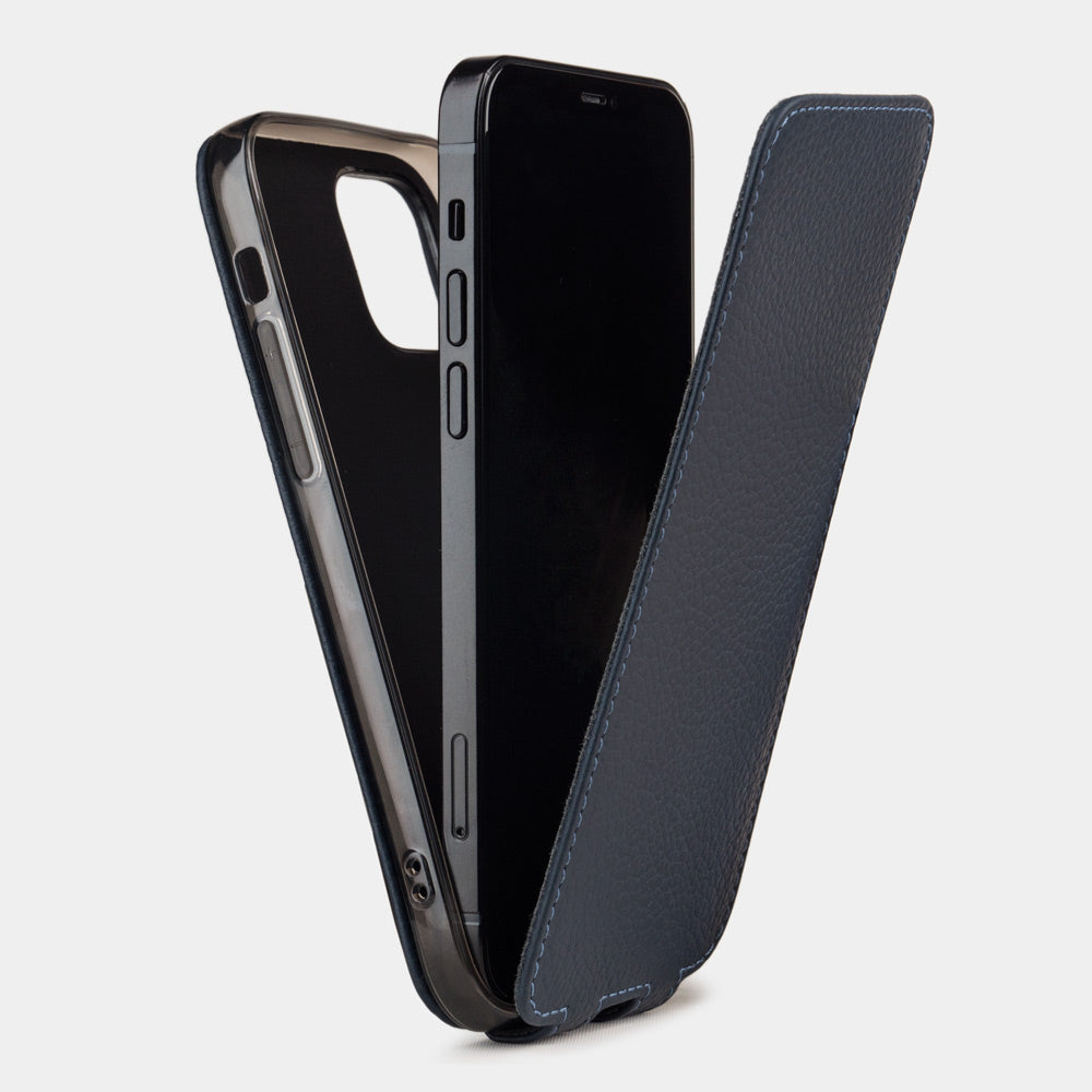 Premium Leather Case iPhone 12 Pro Blue | Marcel Robert - 2