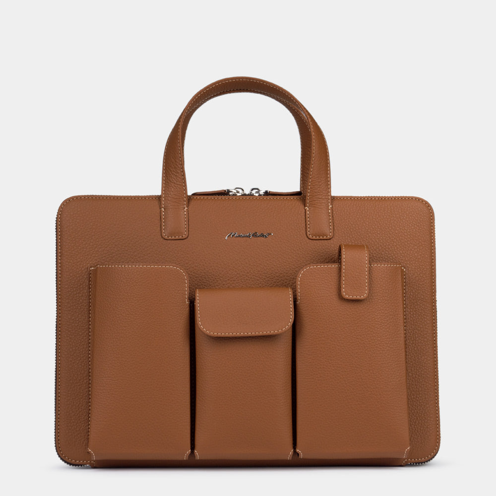 notebook bag 14'' Bocage with pockets gold