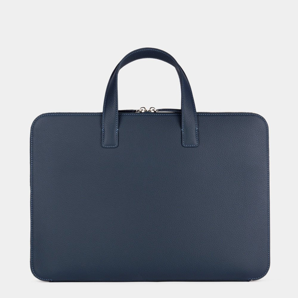 Perfect Blue Leather Bag for Notebook 17'' | Marcel Robert - 2