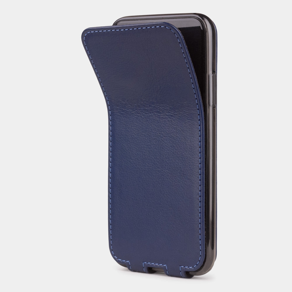 Leather Case for iPhone X/XS in Blue | Marcel Robert - 1