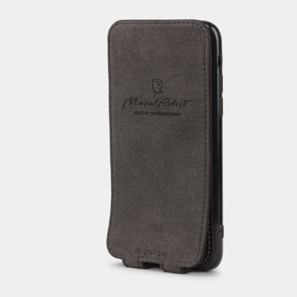 iPhone X Brown Leather Case – Magnetic Flip Cover