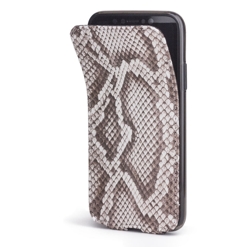 iPhone XS Max Natural Python Flip Case – Exotic Leather