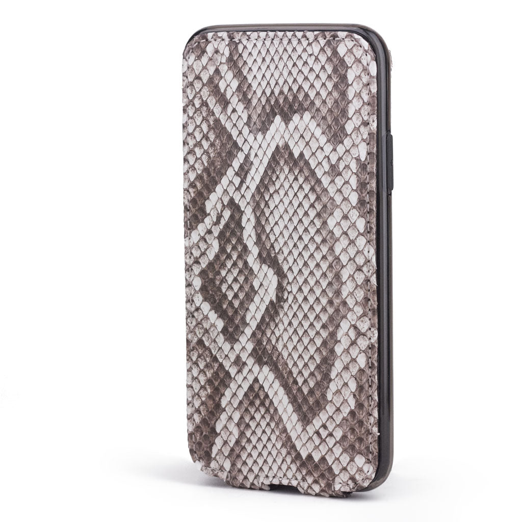 iPhone XS Max Natural Python Flip Case – Exotic Leather