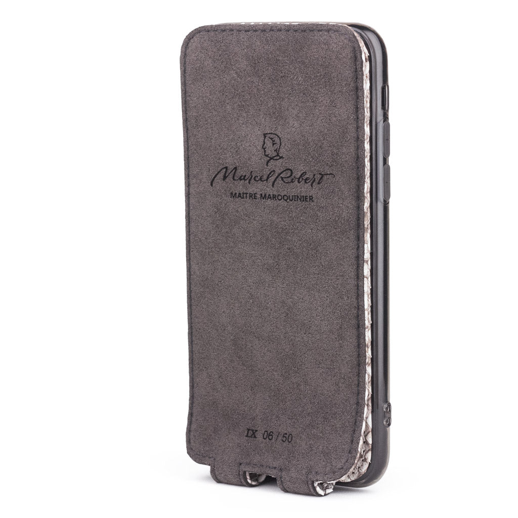 iPhone XS Max Natural Python Flip Case – Exotic Leather