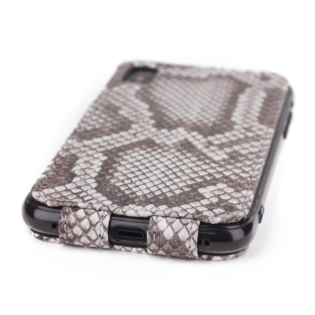 iPhone XS Max Natural Python Flip Case – Exotic Leather