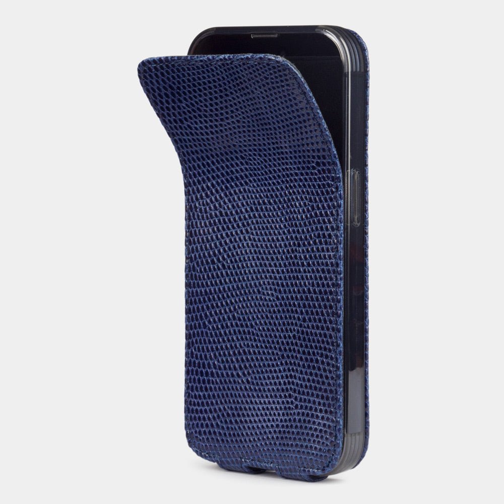 Premium Lizard Case iPhone 13 Pro Max Blue | Marcel Robert - 1