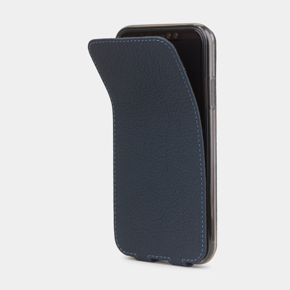 Premium Leather Case iPhone XR Blue Mat | Marcel Robert - 1