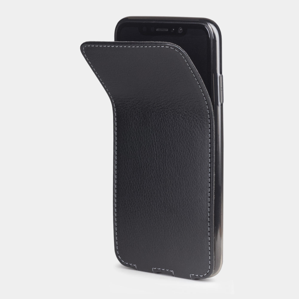 Natural Leather Case iPhone XS Max Black | Marcel Robert - 1