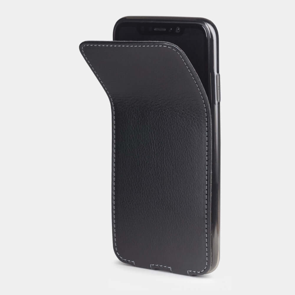 Natural Leather Case iPhone XS Max Black | Marcel Robert - 1