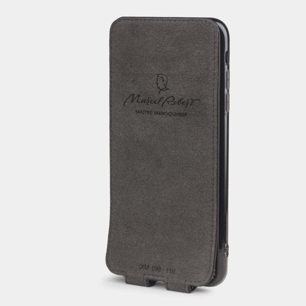 iPhone XS Max Brown Leather Flip Case – Slim Magnetic