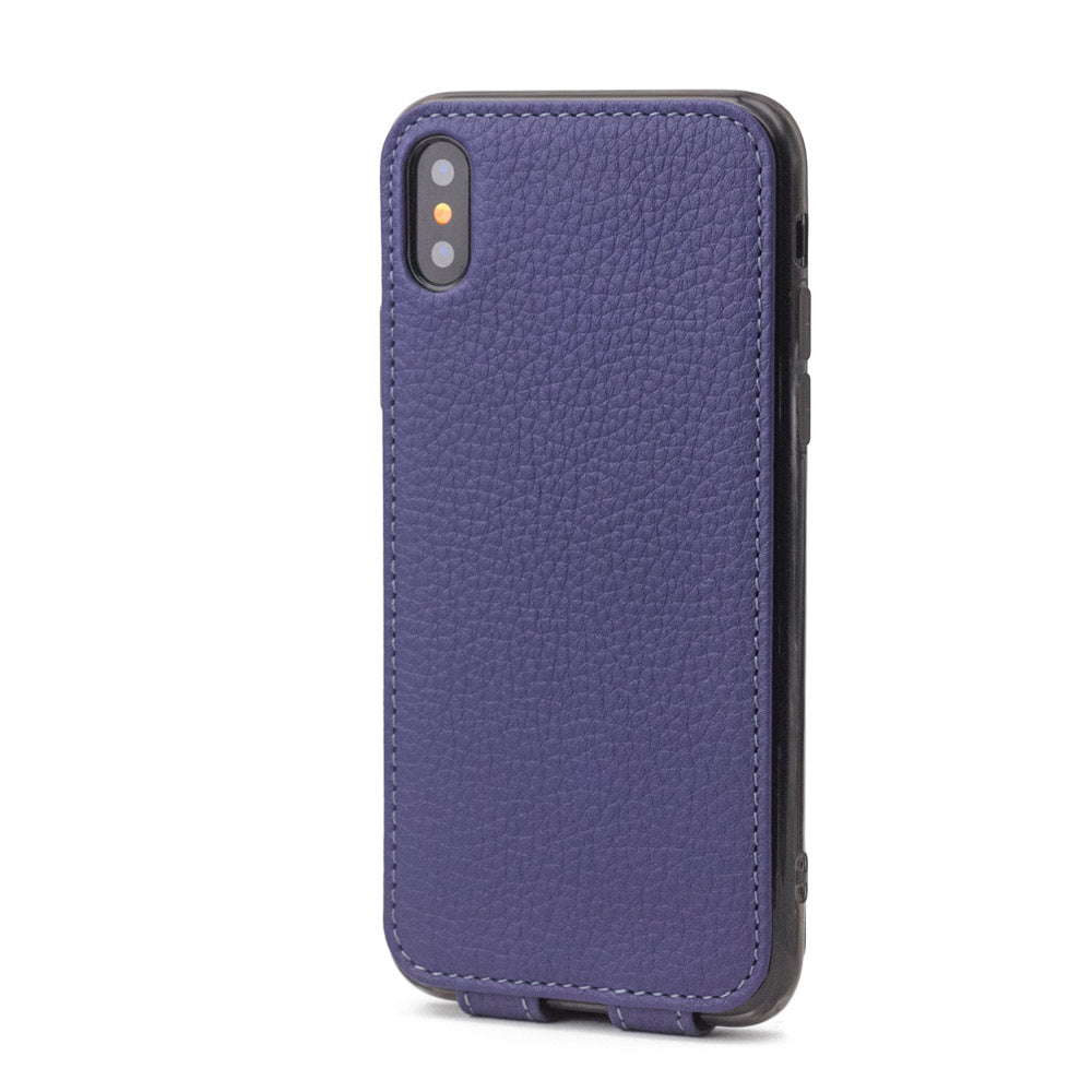 iPhone X Purple Leather Flip Case – Magnetic Cover