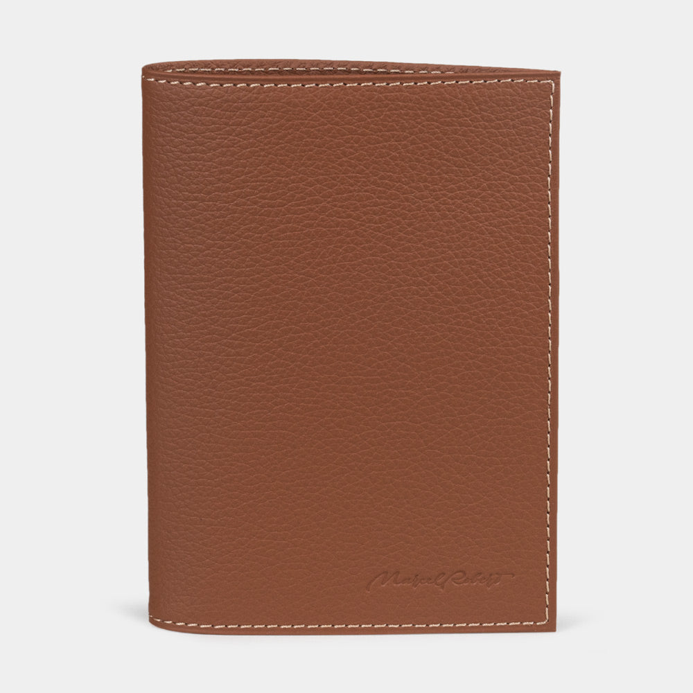 Leather Passport Cover Milano Gold