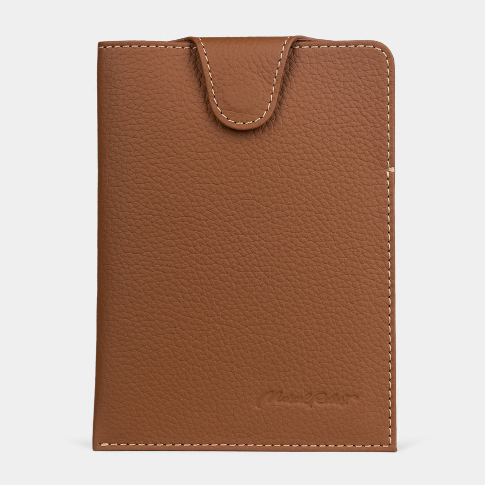 Leather Passport Holder London Gold