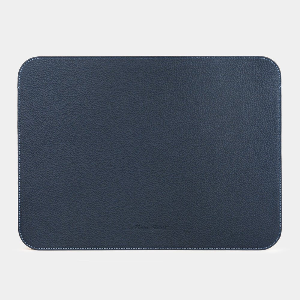 Blue Leather Pouch Perfect for Macbook 14'' | Marcel Robert - 0