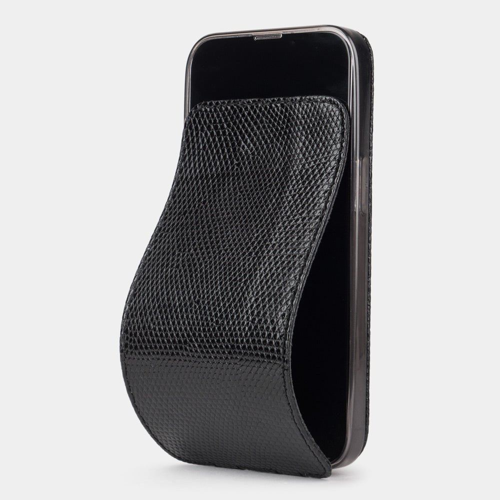 Lizard Leather Case iPhone 12 Pro Max Black | Marcel Robert - 0