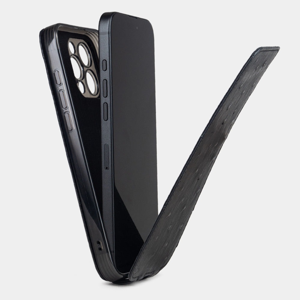 iPhone 16 pro case ostrich black