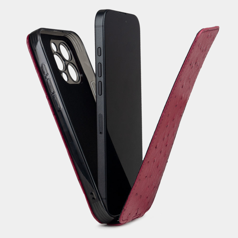 Ostrich Leather Case iPhone 16 Pro – Elegance | Marcel Robert - 7