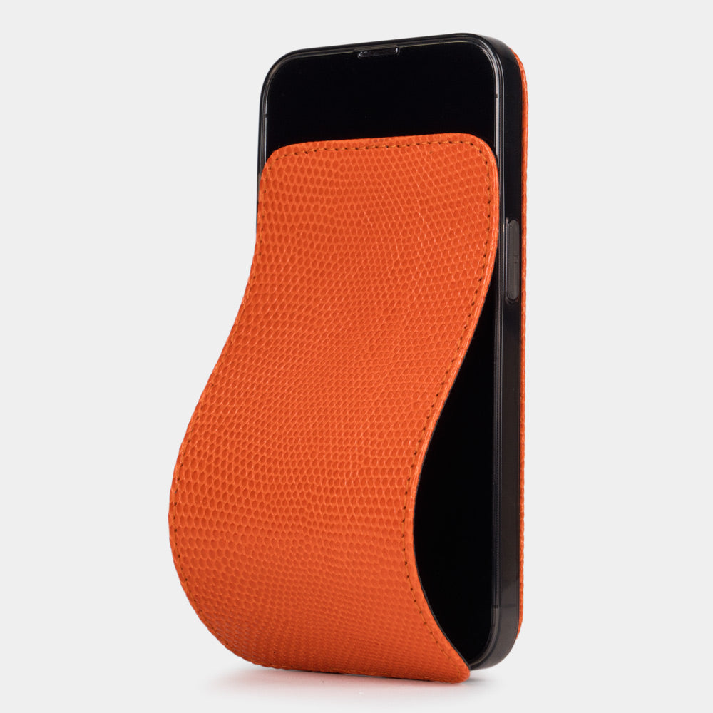 Luxury Lizard Case iPhone 13 Pro Orange | Marcel Robert - 0