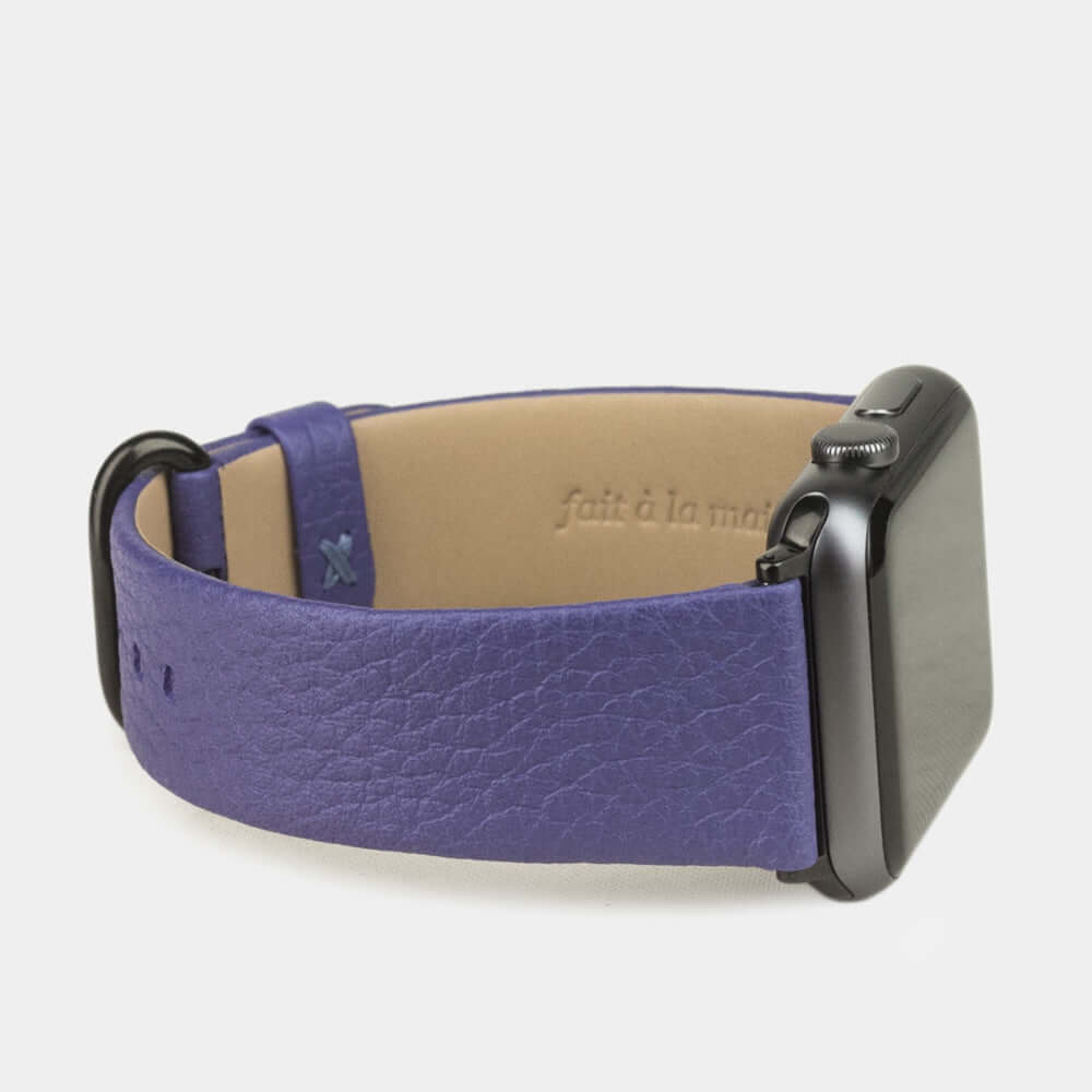 Leather Strap Apple Watch 41/42mm Purple | Marcel Robert - 7