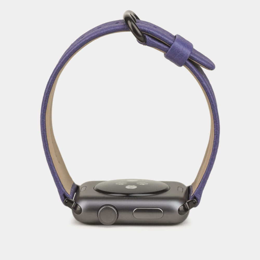 Leather Strap Apple Watch 45/46mm Purple | Marcel Robert - 5