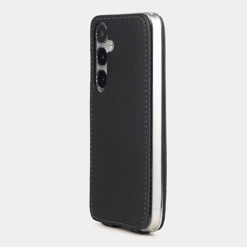 Samsung S25 Plus Calfskin Case – Slim Leather Flip Cover