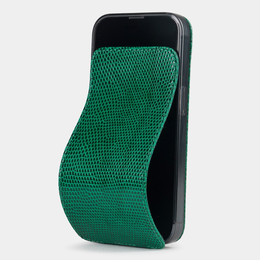 Handcrafted Lizard Case iPhone 14 Pro Green | Marcel Robert - 0