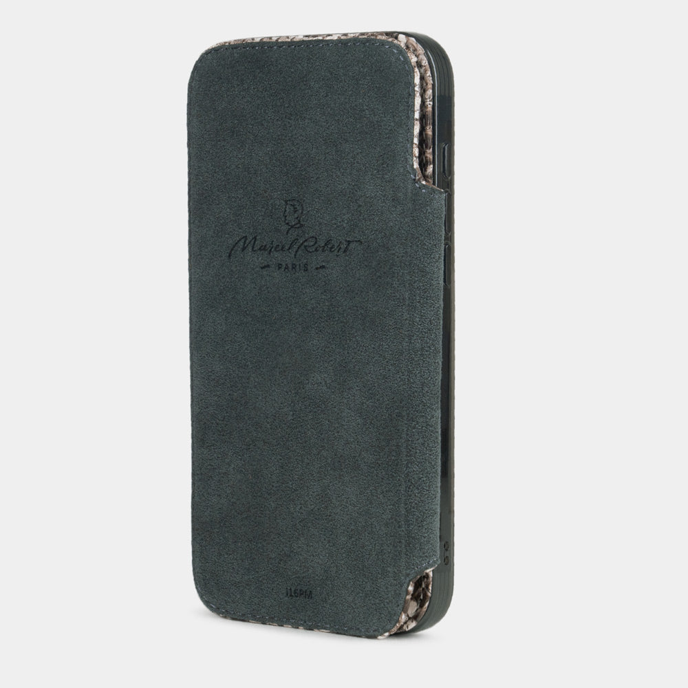iPhone 16 Pro wallet case python naturel