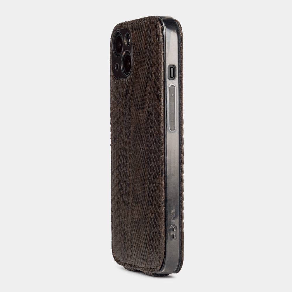 case iPhone 13 mini python brown