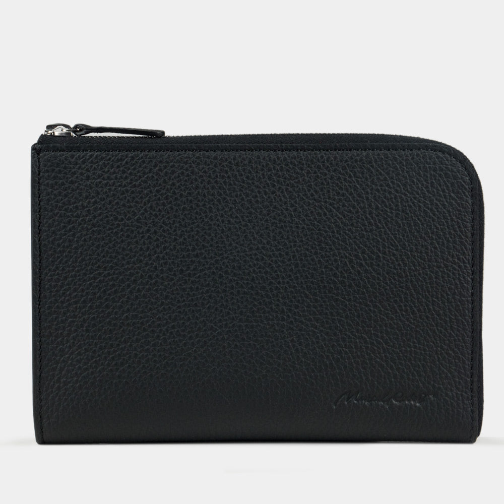 Minimalistic Leather Wallet Pon-Aven Black | Marcel Robert - 0