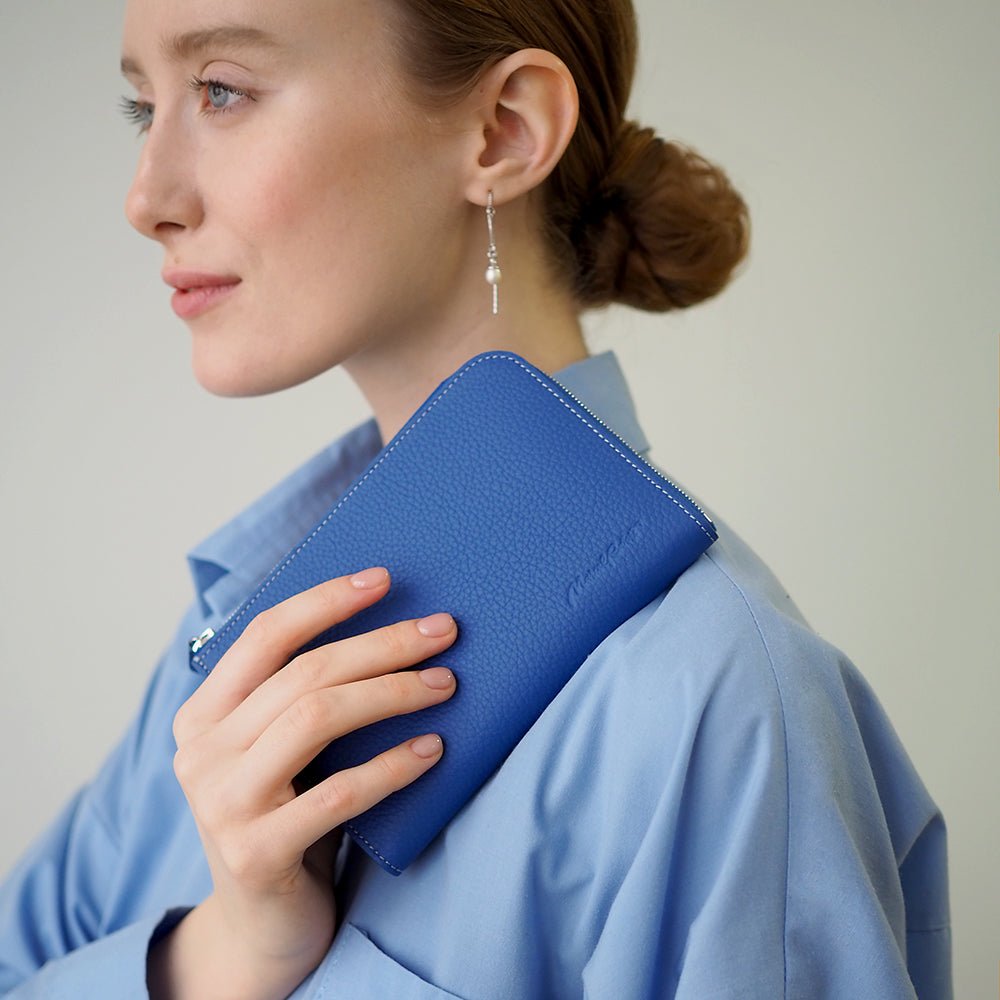 Bright Royal Blue Leather Wallet "Pont-Aven" | Marcel Robert - 6