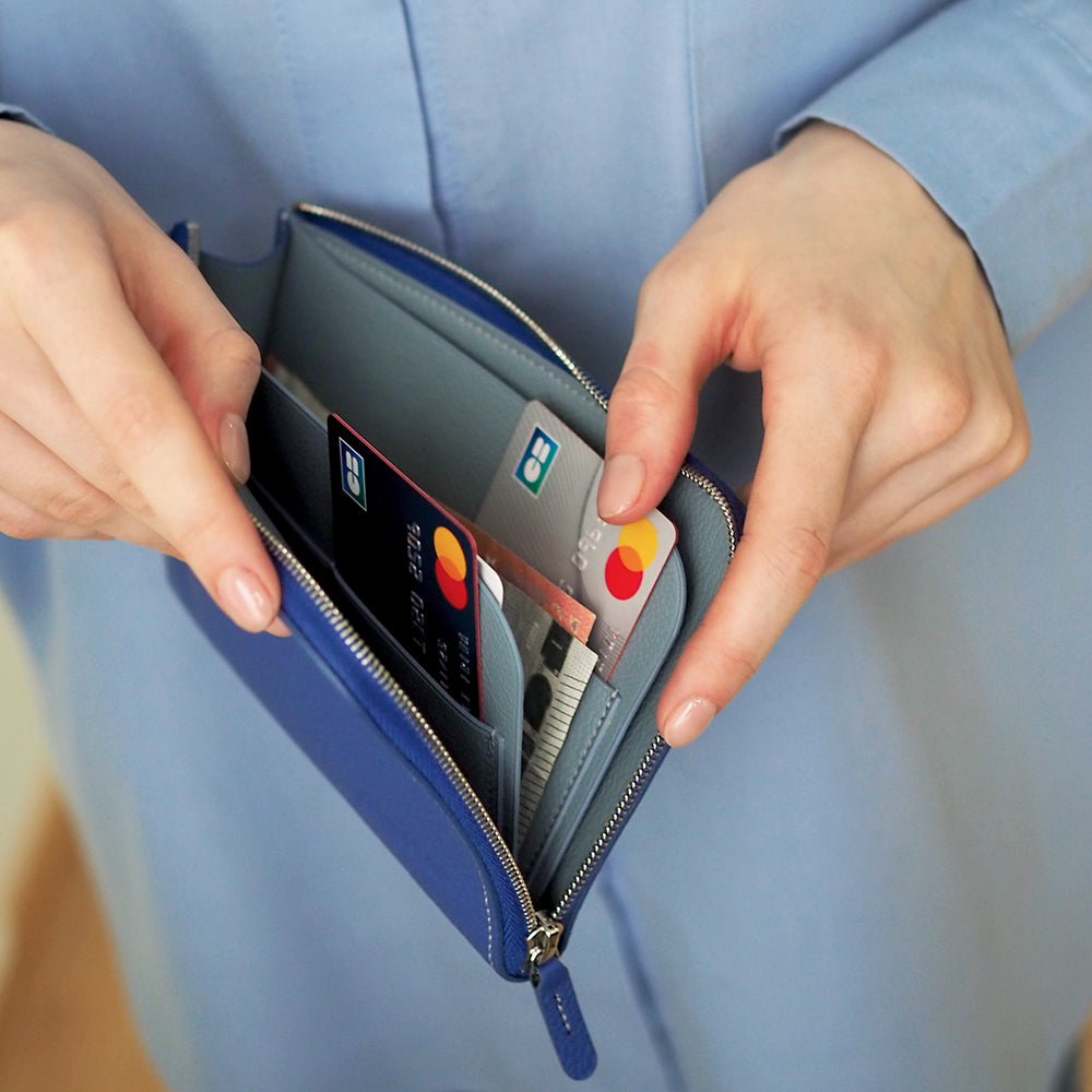 Bright Royal Blue Leather Wallet "Pont-Aven" | Marcel Robert - 8