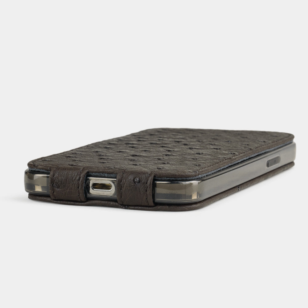 case iPhone 12 Pro Max ostrich brown