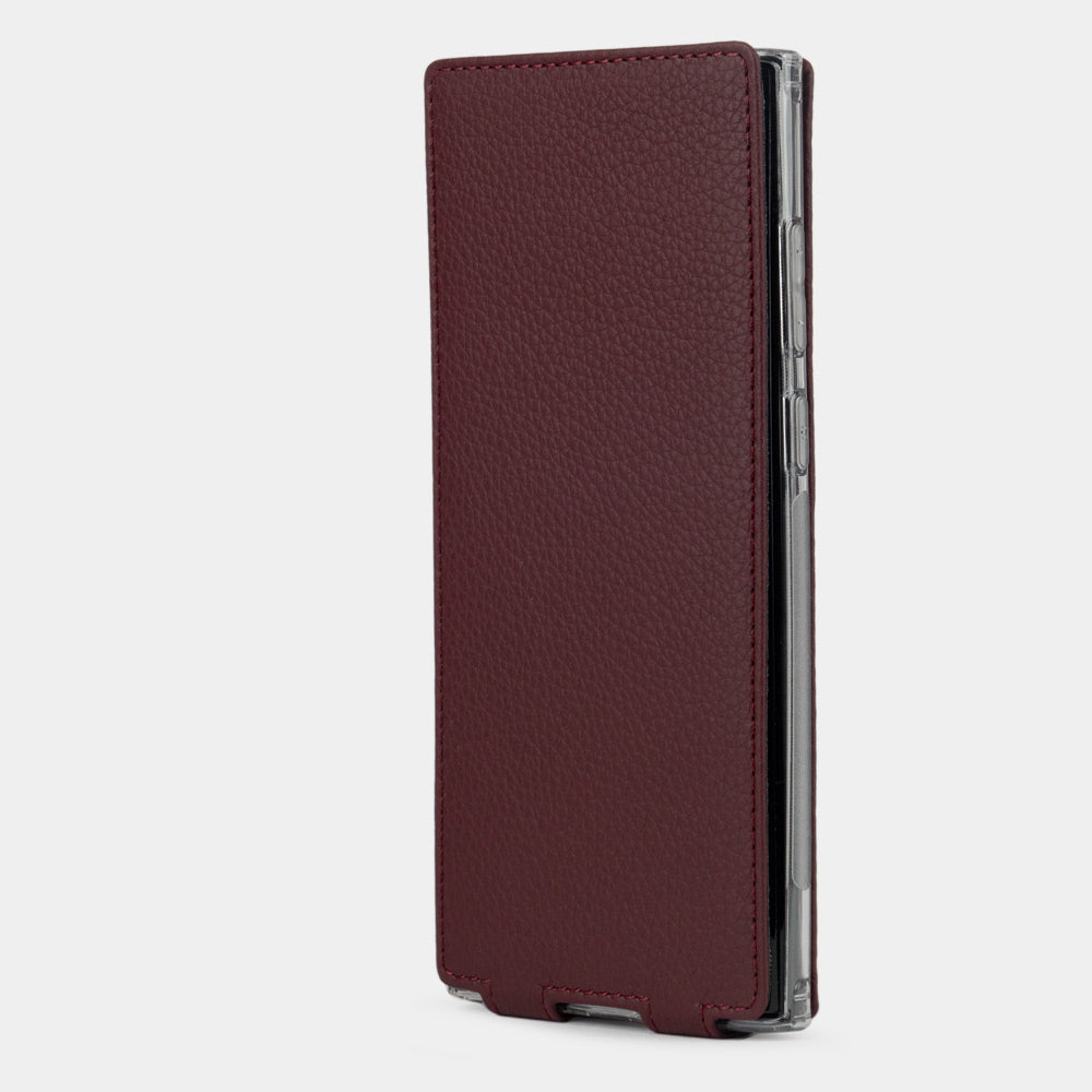 Leather Flip Case Galaxy S22 Ultra Bordeaux | Marcel Robert - 5