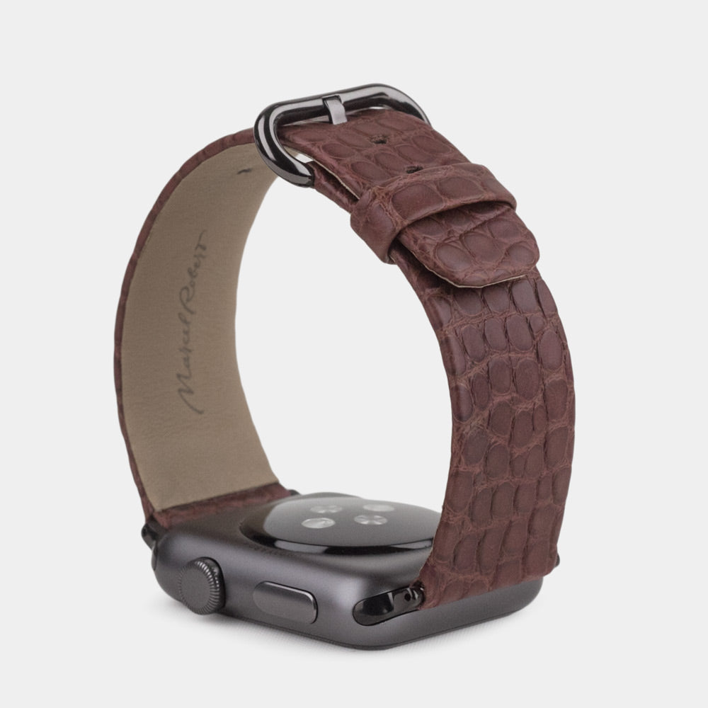 strap apple watch 41 / 42mm alligator brown