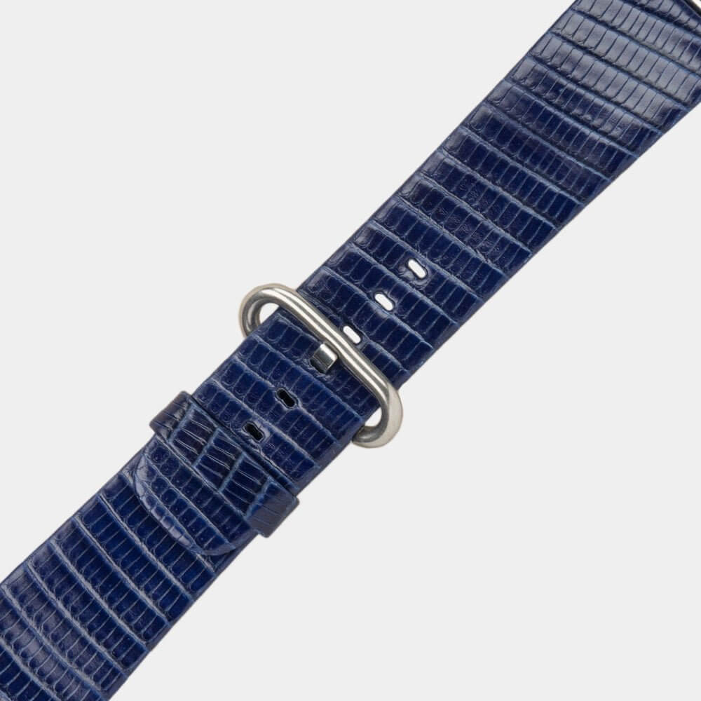 Lizard Strap Apple Watch 45/46mm Blue | Marcel Robert - 6