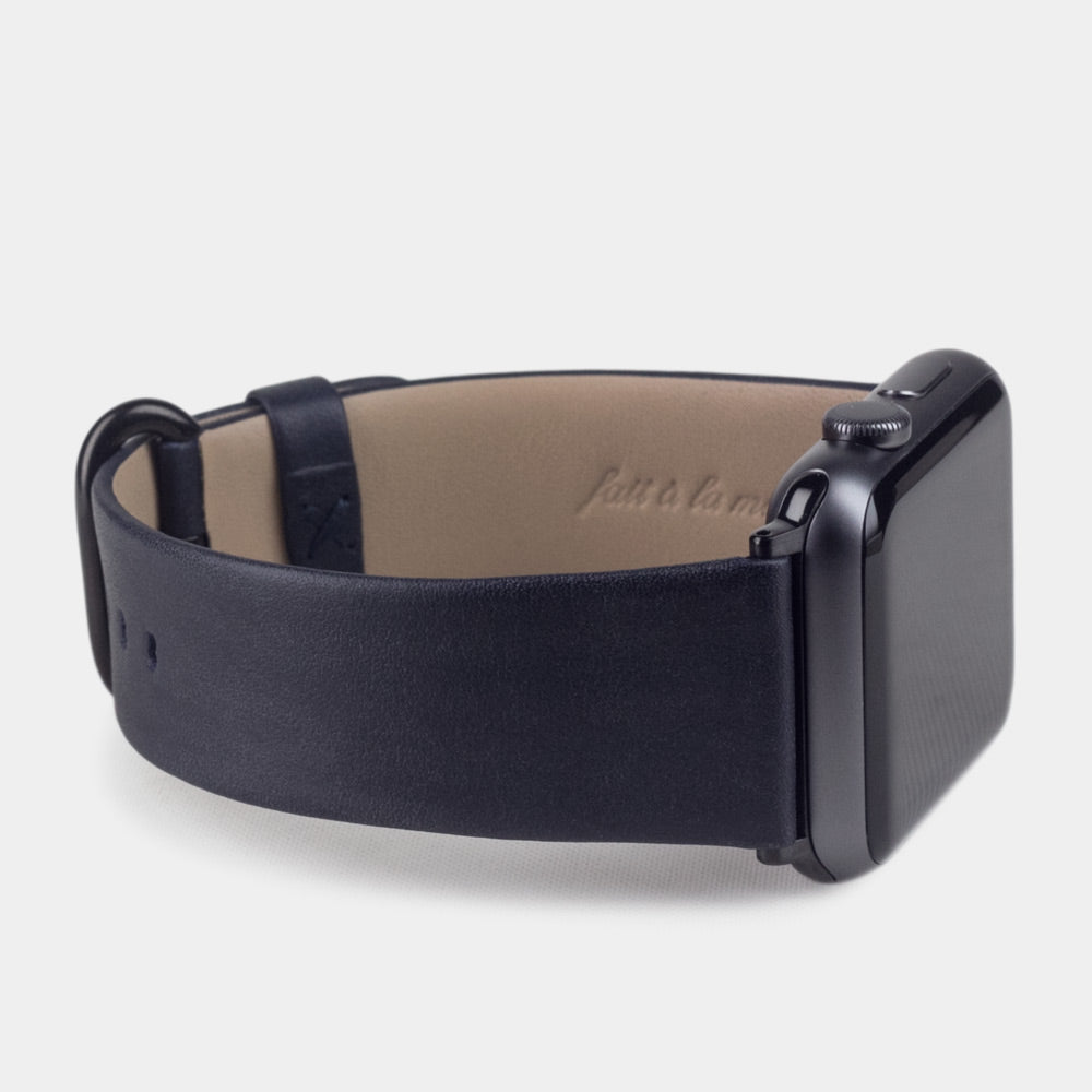 Leather Strap Apple Watch 41/42mm Dark Blue | Marcel Robert - 2