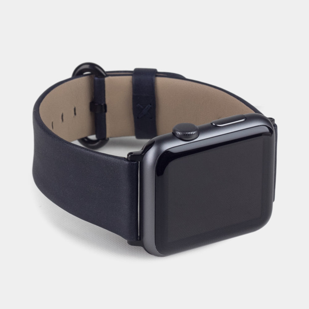 Leather Strap Apple Watch 41/42mm Dark Blue | Marcel Robert - 6