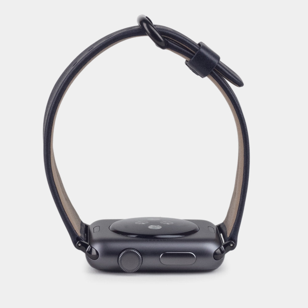 Leather Strap Apple Watch 41/42mm Dark Blue | Marcel Robert - 3