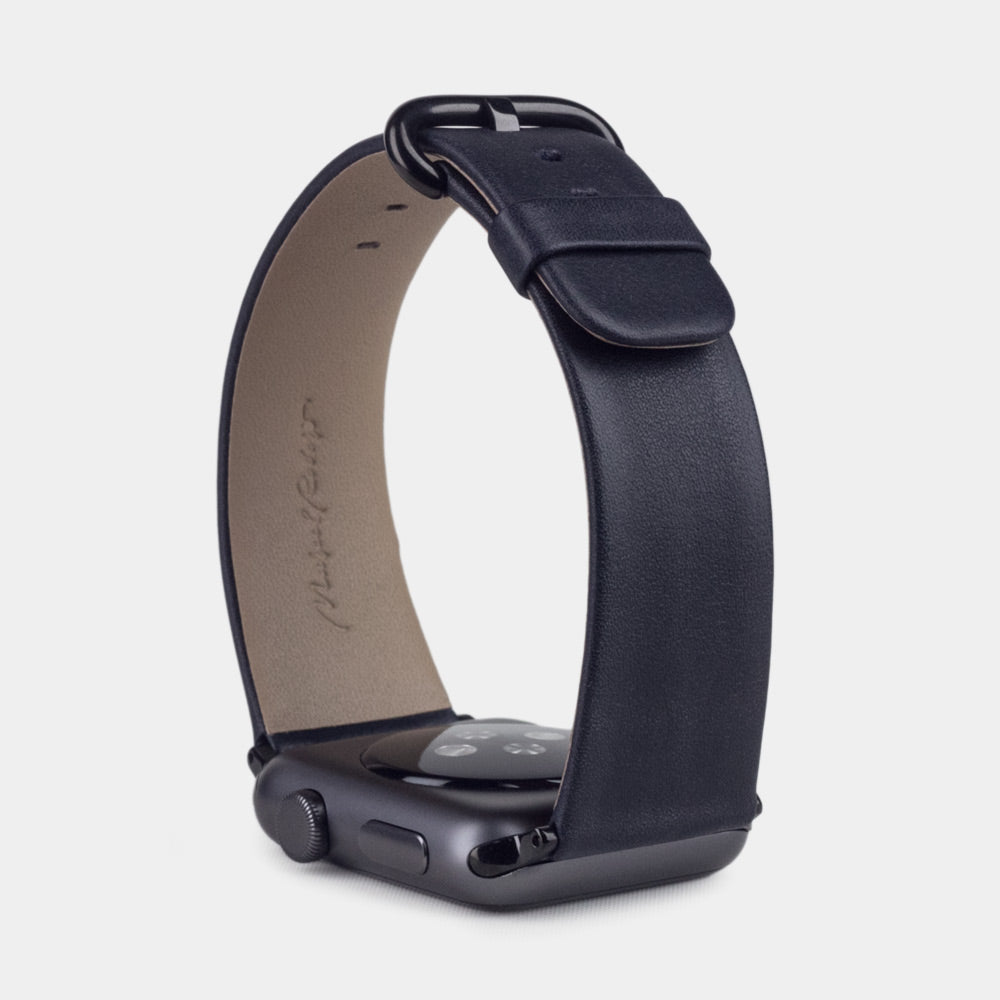 Leather Strap Apple Watch 41/42mm Dark Blue | Marcel Robert - 4