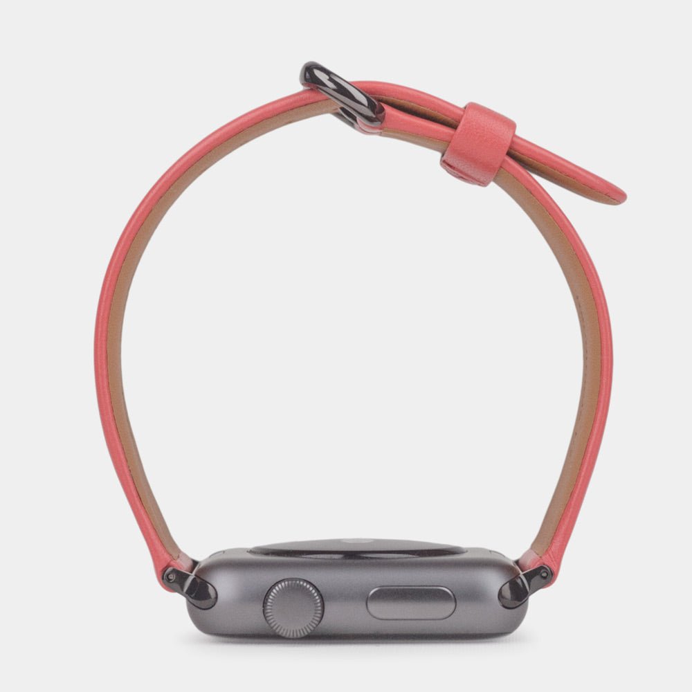 Calfskin Strap Apple Watch 38/40mm Red Coral | Marcel Robert - 10