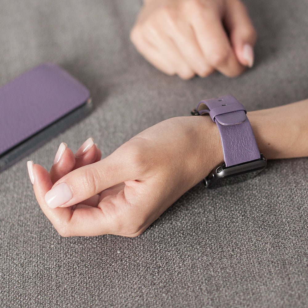 Calfskin Strap Apple Watch 38/40/41mm Violet | Marcel Robert - 11