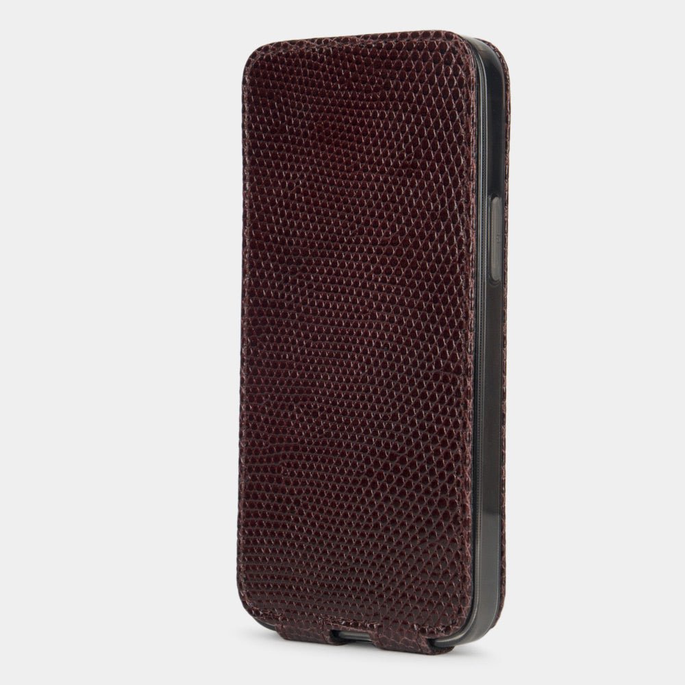 Lizard Leather Case iPhone 13 Pro Max Bordeaux | Marcel Robert - 2