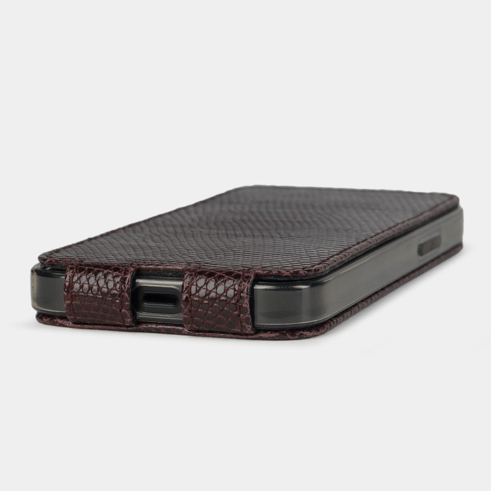 Lizard Leather Case iPhone 13 Pro Max Bordeaux | Marcel Robert - 5