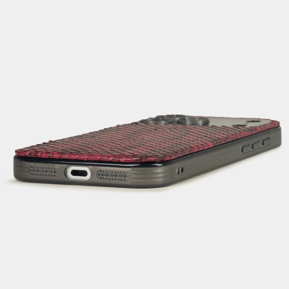Cover case iPhone 17 Pro python bordeaux