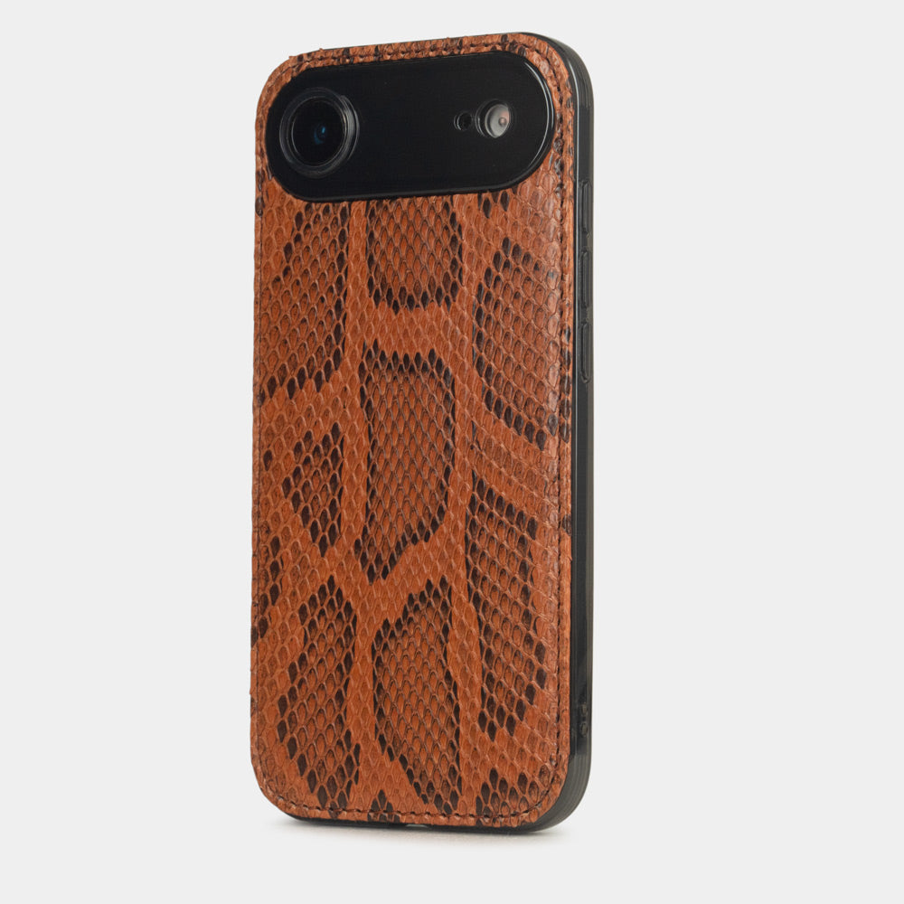 Gold Python Cover Case iPhone 17 Air - view from camera side and how the lenses are efficiently protected