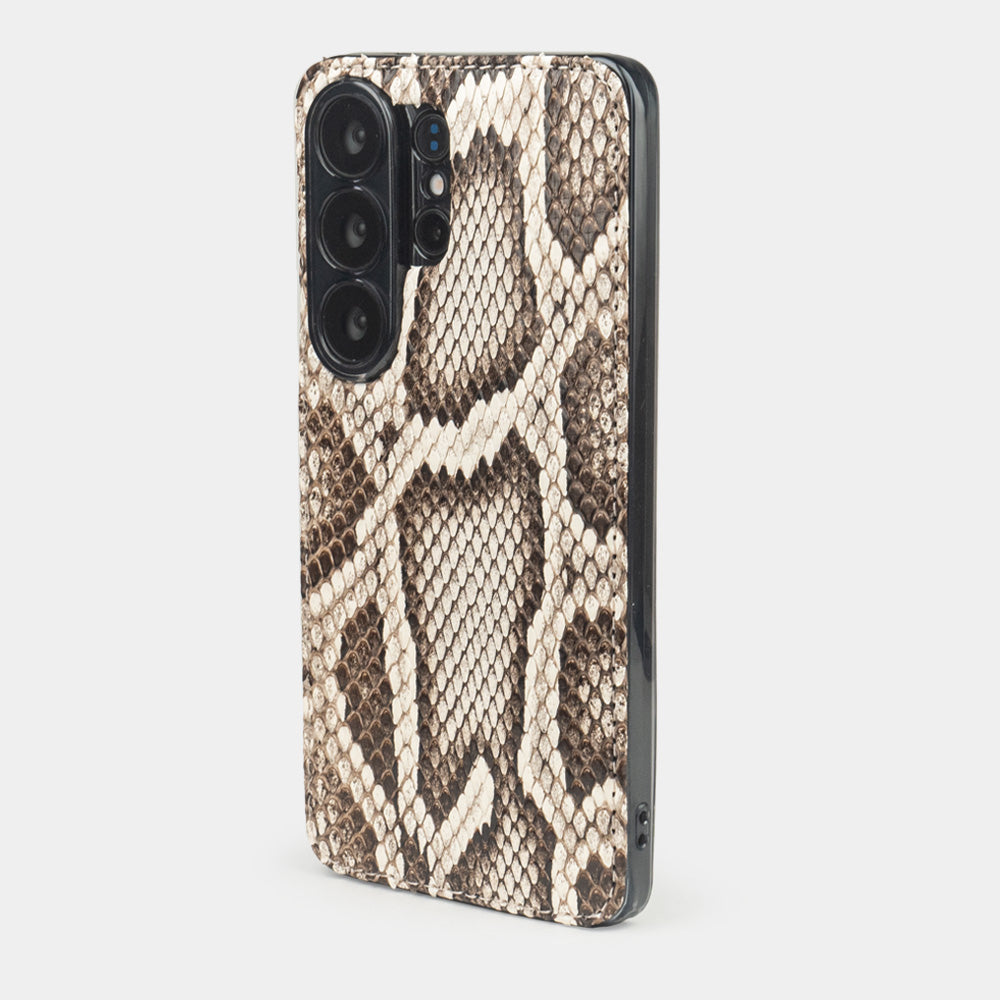 Natural  Python Cover Case Samsung S26 Ultra –  view from camera side and how the lenses are efficiently protected