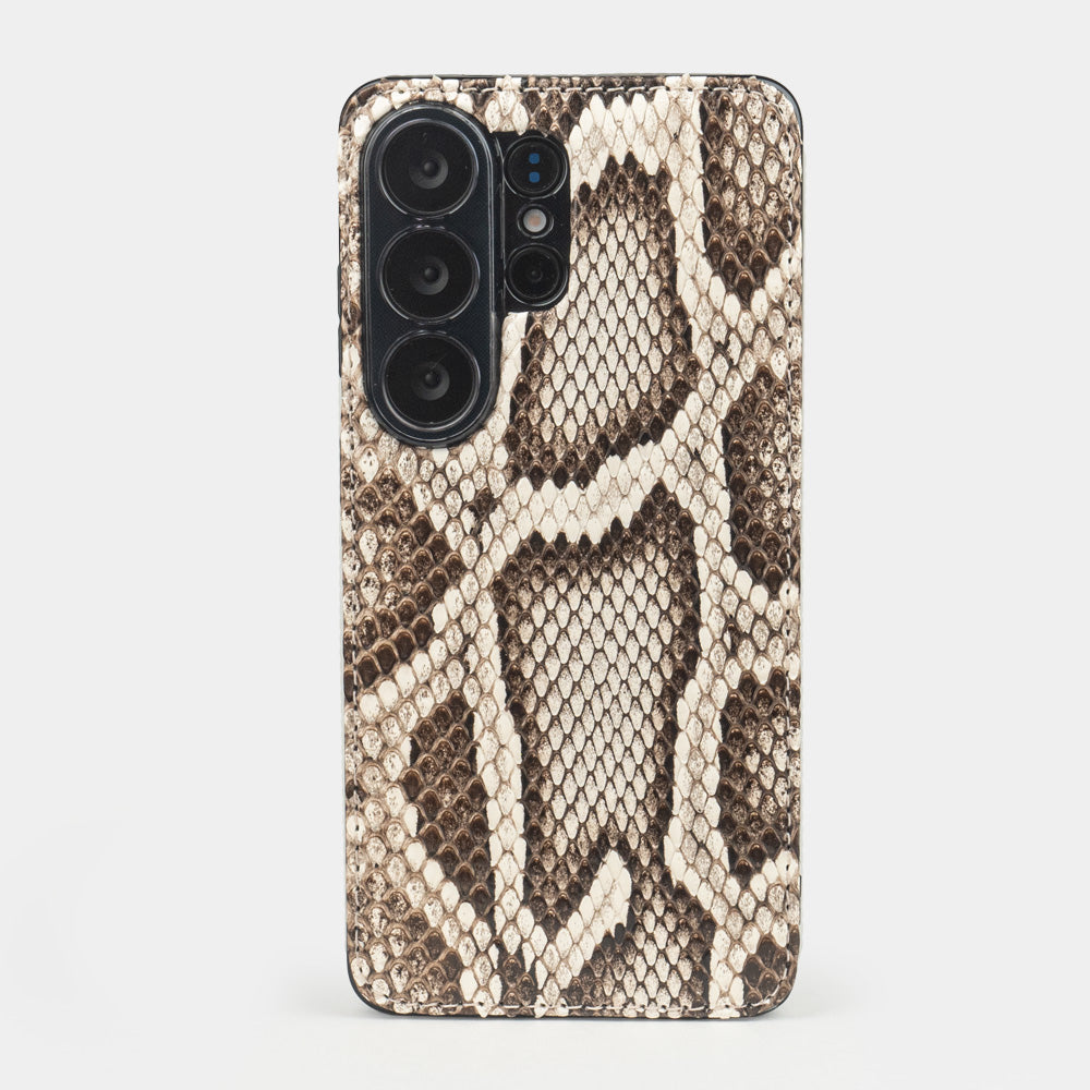 Natural  Python Cover Case Samsung S26 Ultra – luxury handmade with genuine python leather