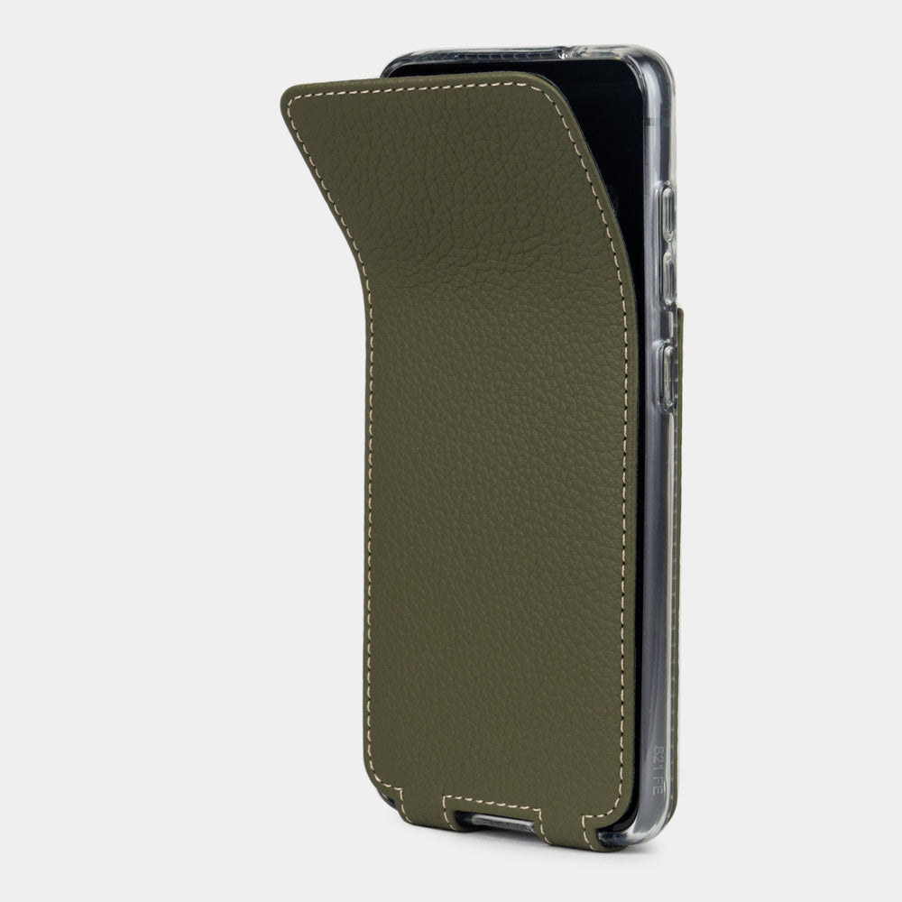 Samsung S21 FE case leather green